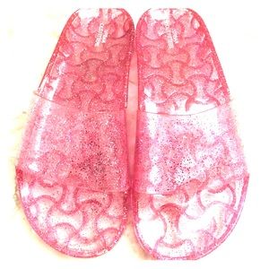 Urban Outfitters Sparkle Jelly Slide Sandals